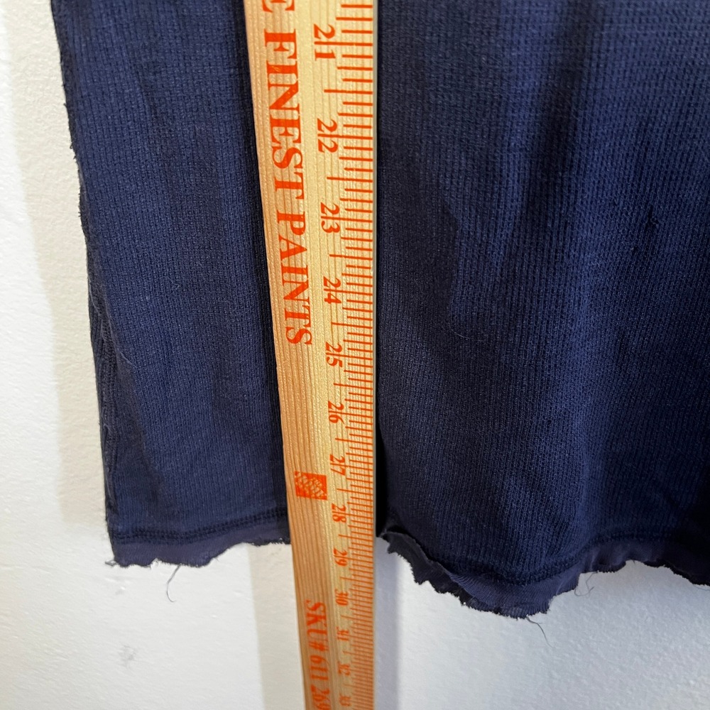 Vintage Y2K Ribbed Long Sleeve Henley Top Bella Swan 2000s Distressed - Picture 9 of 10